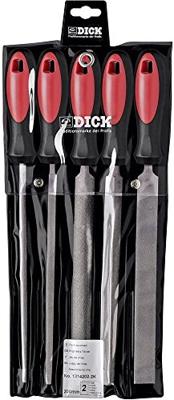 Dick 1314202-2K Set werkplaatsvijlen 5-delig met 2-comp. handgreep Slaglengte 200 mm 1 set(s)