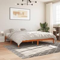 Bedframe massief grenenhout wasbruin 200x200 cm - thumbnail