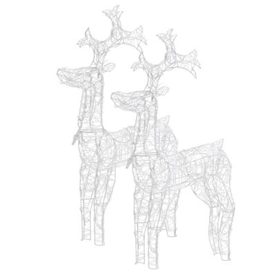 VidaXL Kerstversiering rendier 2 st 60x16x100 cm acryl VidaXL Kerstversiering rendier 2 st 60x16x100 cm acryl