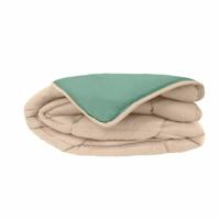 POYET MOTTE Microfiber Dekbed 400 g / m² CALGARY - 140 x 200 cm - Pebble Grey en Lake Green - thumbnail