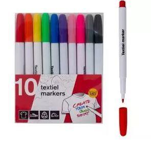 Textielmarkers 10 stuks