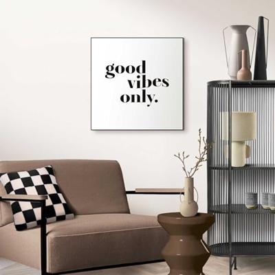 Reinders schilderij hout good vibes only 50x50cm black & white Reinders schilderij hout good vibes only 50x50cm black & white