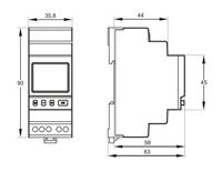 Müller SC 18.10 easy 230V 50-60Hz DIN-rail schakelklok 230 V/AC 4000 W - thumbnail
