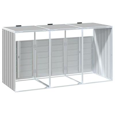 Containerberging voor 3 containers 216x81x115 cm staal grijs