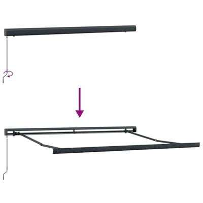 Luifel handmatig uittrekbaar 300x250 cm bordeauxrood