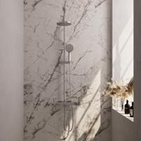 Chrome Carving thermostatische regendouche set met 20 cm douchekop en 3-standen handdouche - thumbnail