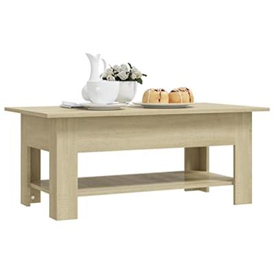Salontafel 102x55x42 cm spaanplaat sonoma eikenkleurig