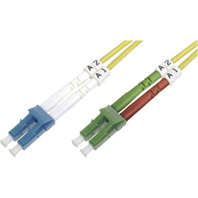 Digitus DK-293LCA3LC-02 Glasvezel Optische vezel Aansluitkabel 2.00 m Geel [1x LC/APC 8°-stekker - 1x LC-stekker] 9/125 µ Singlemode OS2