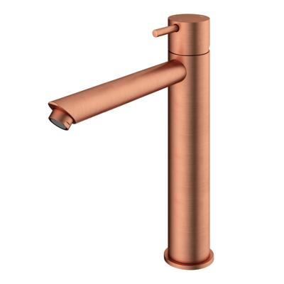 Wastafelmengkraan Hotbath Cobber 1-hendel Recht 28.6 cm Geborsteld Koper Living Colours