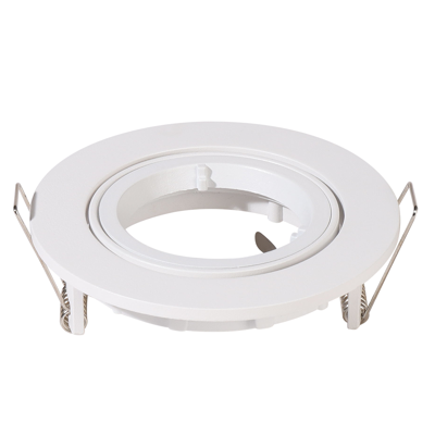 Dublin - LED Inbouwspot - Kantelbaar armatuur - Diameter 93mm - GU10 Fitting incl. lamphouder - Rond - IP20 voor binnen - Wit