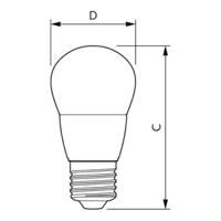 Philips LED 31302600 LED-lamp Energielabel E (A - G) E27 Kogel 7 W = 60 W Warmwit (Ø x l) 48 mm x 95 mm 1 stuk(s) - thumbnail
