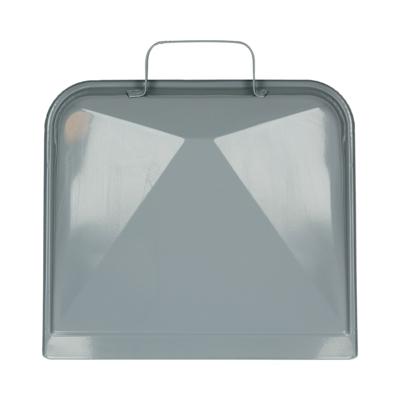 Vero stofblik - met korte grip - metaal - grijs