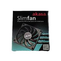 Akasa AK-FN076 Slimline PC-ventilator Zwart (b x h x d) 80 x 80 x 10.8 mm - thumbnail