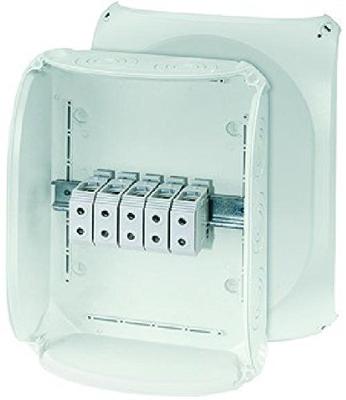 Hensel DK 5055 G Aftakkast (l x b x h) 122 x 355 x 255 mm Grijs-wit (RAL 7035) IP66 1 stuk(s) Hensel DK 5055 G Aftakkast (l x b x h) 122 x 355 x 255 mm Grijs-wit (RAL 7035) IP66 1 stuk(s)