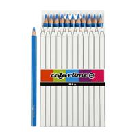 Colortime Driehoekige jumbo kleurpotloden - blauw, 12st. - thumbnail
