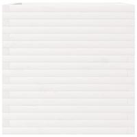 Plantenbak 70x70x68,5 cm massief grenenhout wit - thumbnail