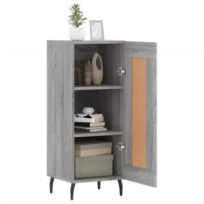 Dressoir 34,5x34x90 cm bewerkt hout grijs sonoma eikenkleurig
