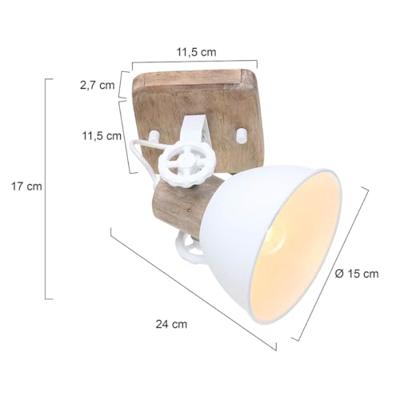 Mexlite Spot gearwood 7968w wit