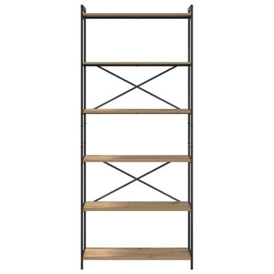 Boekenkast artisanaal eikenkleurig 80 x 30 x 188 cm