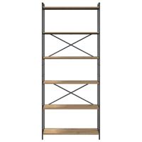 Boekenkast artisanaal eikenkleurig 80 x 30 x 188 cm - thumbnail