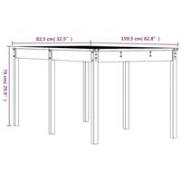 Tuintafel 159,5x82,5x76 cm massief grenenhout honingbruin - thumbnail