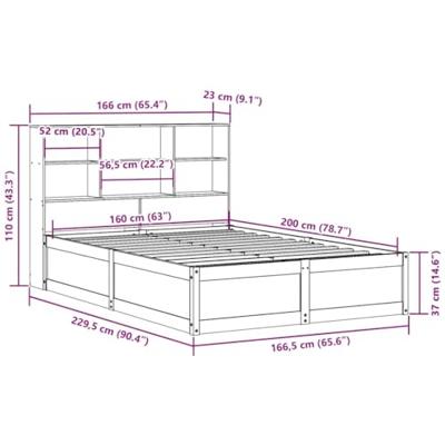 Bedframe zonder matras massief grenenhout wasbruin 160x200 cm Bedframe zonder matras massief grenenhout wasbruin 160x200 cm