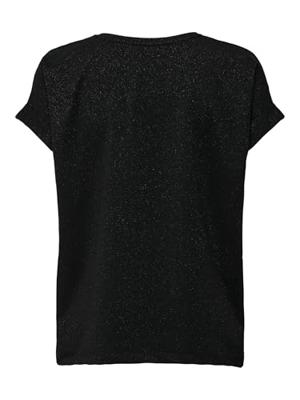 Only Onlmoster Glitter S/s Top Noos Jrs T-shirt Korte Mouw Black Silver Lurex