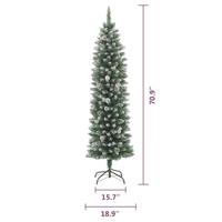 VidaXL Kunstkerstboom smal met standaard 180 cm pvc - thumbnail