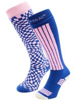 Poederbaas Skisokken Dames 2-pack Ballpoint Blue-39/42 - thumbnail