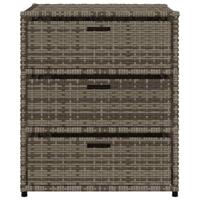 Tuinkast 55x59x69 cm poly rattan grijs - thumbnail