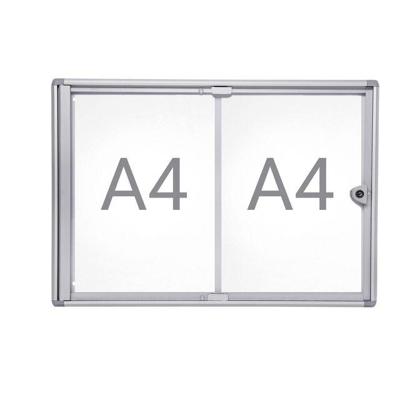 Binnenvitrine wand MAULextraslim whiteboard 2xA4 met slot Binnenvitrine wand MAULextraslim whiteboard 2xA4 met slot
