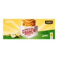 Jumbo Meergranenbiscuits Appel 6 x 2 Stuks - thumbnail