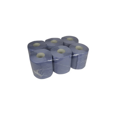 Poetsrol Midi Blauw 1 laags 6x1,3kg/rol BUDGET recycled T9