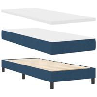 Boxspringbed met matras met matras Blauw 80 x 200 cm Stof - thumbnail