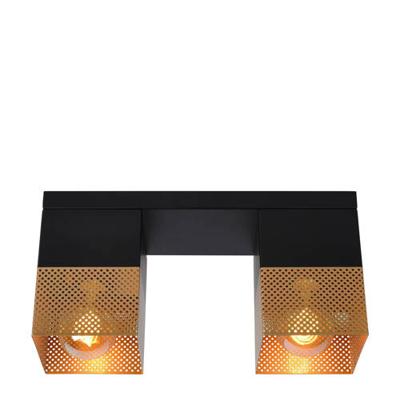 Lucide RENATE - Plafonnière - 2xE27 - Mat Goud / Messing