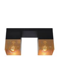 Lucide RENATE - Plafonnière - 2xE27 - Mat Goud / Messing - thumbnail