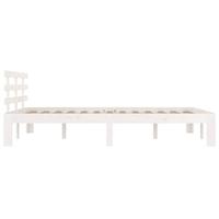 Bedframe massief hout wit 120x190 cm - thumbnail
