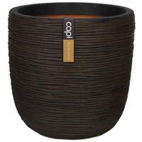 Capi Nature Rib NL bol 35x34cm bloempot bruin - thumbnail