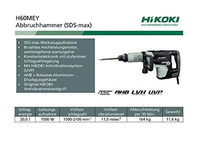 HiKOKI hak-/breekhamer - H60MEYWTZ - SDS Max - 26.5J - 1500W - in koffer