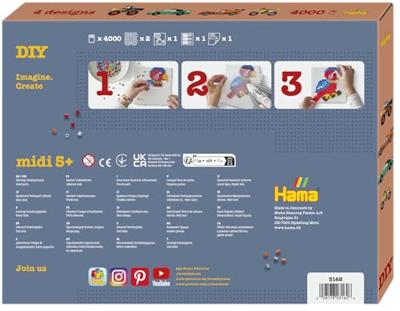 Hama Strijkkralen Midi Strijkkralen Voertuigen 4000 Stuks Hama Strijkkralen Midi Strijkkralen Voertuigen 4000 Stuks