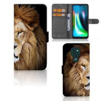 Motorola Moto G9 Play | E7 Plus | Telefoonhoesje | Met pasjeshouder | Leeuw - thumbnail