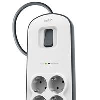 Belkin Spanningsbeveiliger met 6 stopcontacten en 2 USB-poorten stekkerdoos - thumbnail