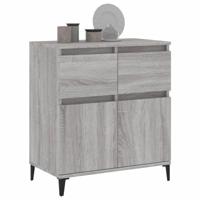 Dressoir 60x30x75 cm bewerkt hout grijs sonoma eikenkleurig - thumbnail