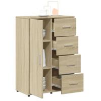 Dressoir 60x31x84 cm bewerkt hout sonoma eikenkleurig - thumbnail