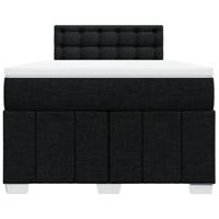 Boxspring met matras stof zwart 120x190 cm - thumbnail
