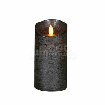 LED Kaars Wax Antraciet 15cm