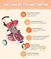 Poppenwagen Jogger Lola - Hearts Lila - thumbnail