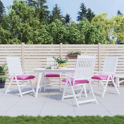 VidaXL Stoelkussens 4 st 40x40x7 cm stof roze