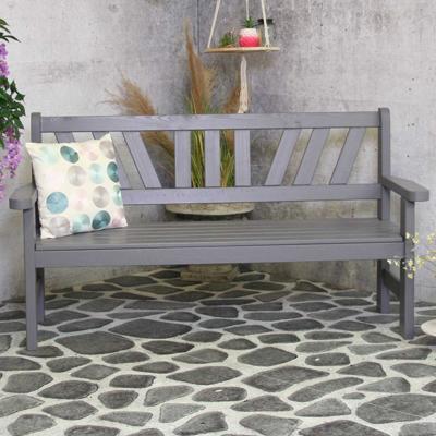 Bretagne 3-zits houten tuinbank grijs