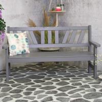 Bretagne 3-zits houten tuinbank grijs - thumbnail